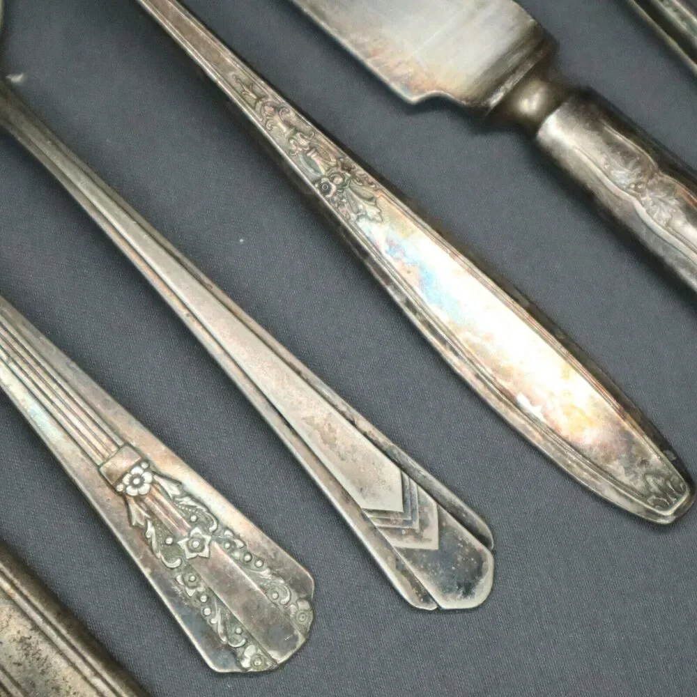 Silver plated flatware misc set of 7 pieces